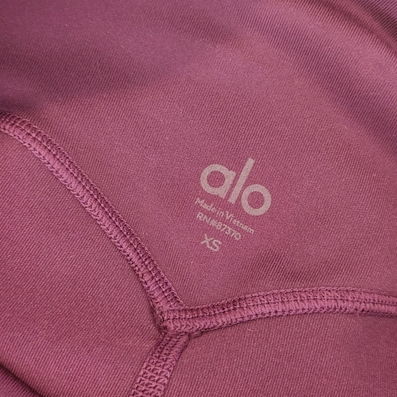 XS Alo Airbrush High-Waist Highlight Goddess Legging Colorblock Plum Black - Picture 11 of 11